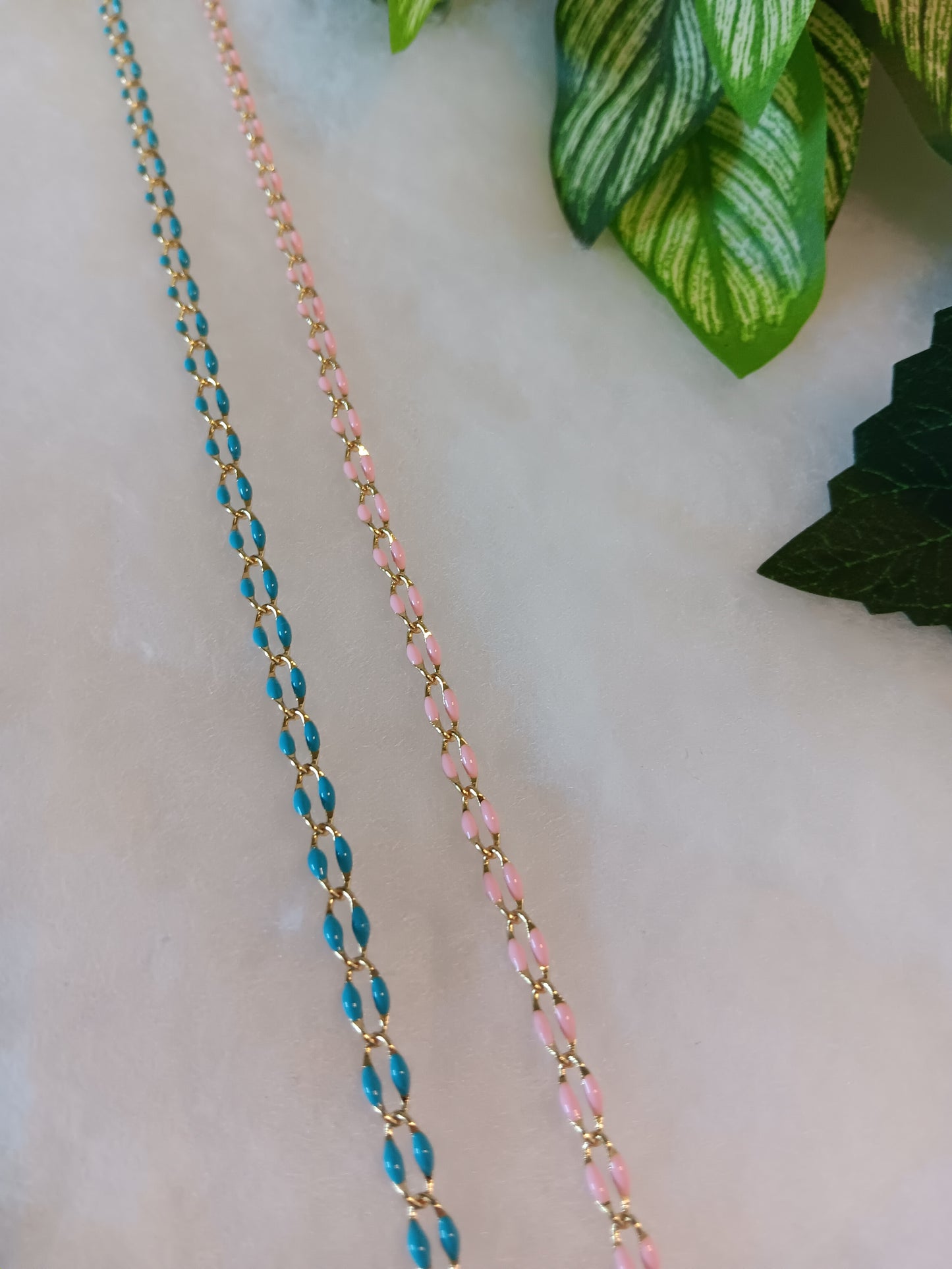 Permanent Jewelry- Enamel/ Stainless Steel Chains