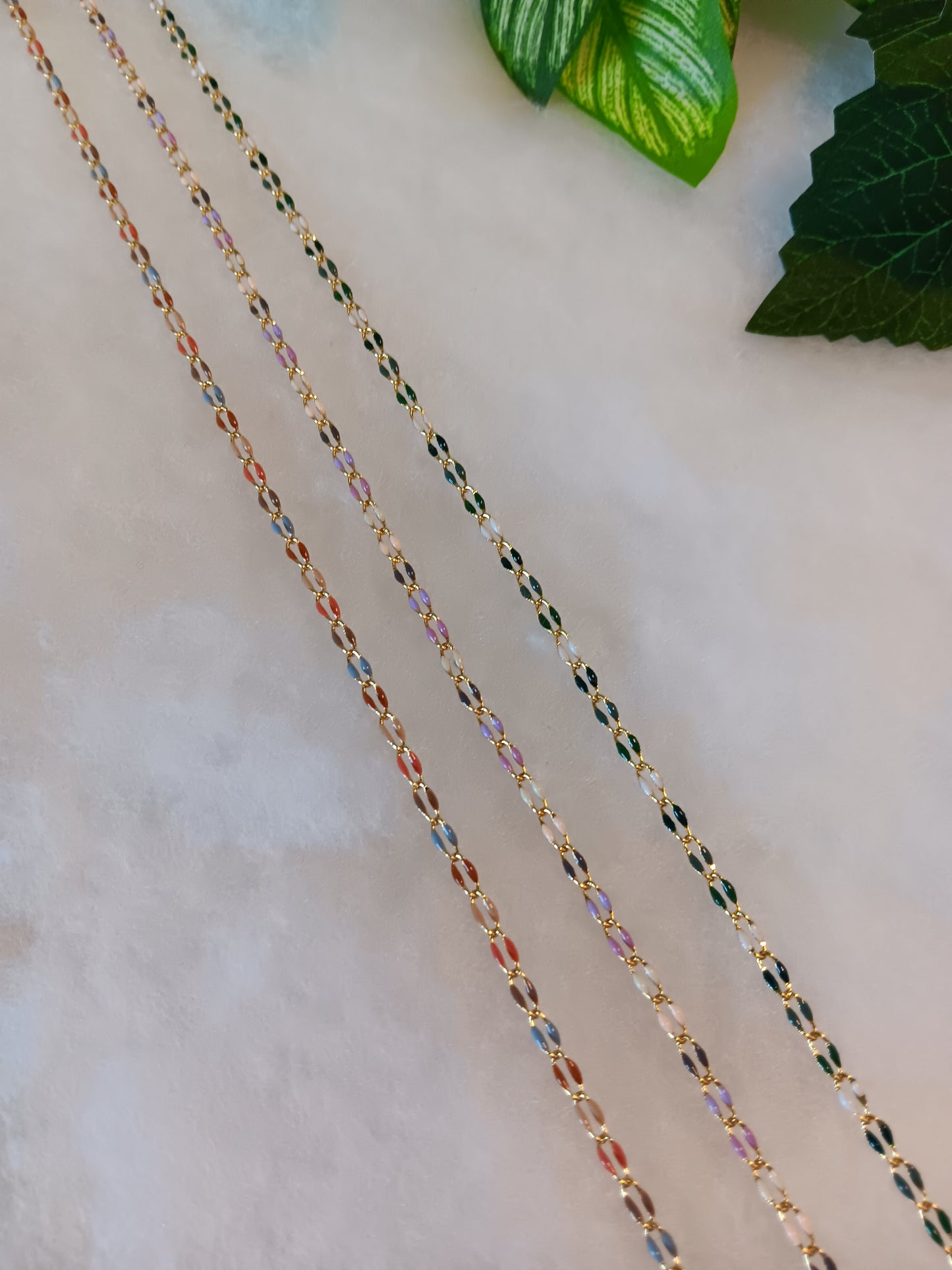 Permanent Jewelry- Enamel/ Stainless Steel Chains